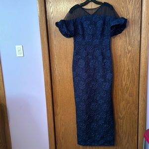 JS Collections blue long evening dress size 2.